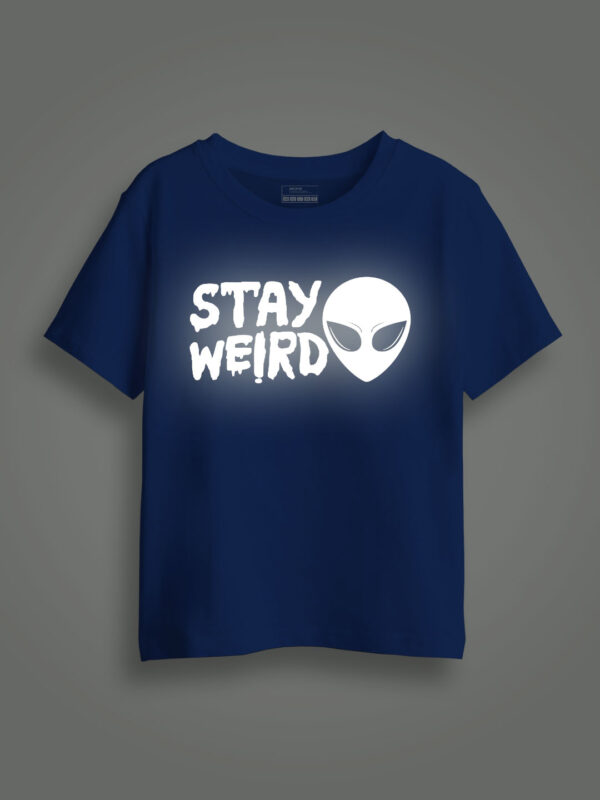 Stay Weird Reflective Kids Glow Tshirt