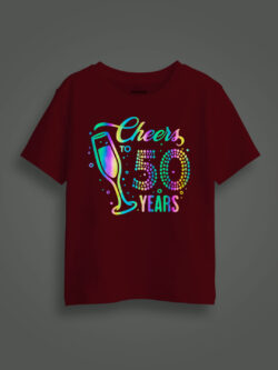 Cheer to  Years Rainbow Reflective Kids Glow Tshirt