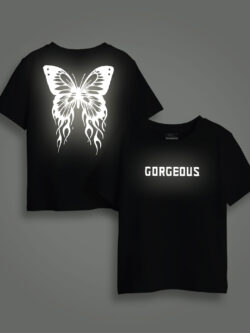 Gorgeous Butterfly Reflective Kids Glow Tshirt