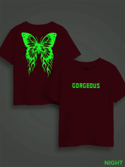 Gorgeous Butterfly Kids Glow Tshirt