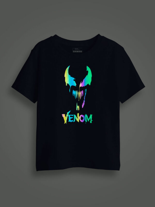 Venom Stylish Rainbow Reflective Kids Glow Tshirt