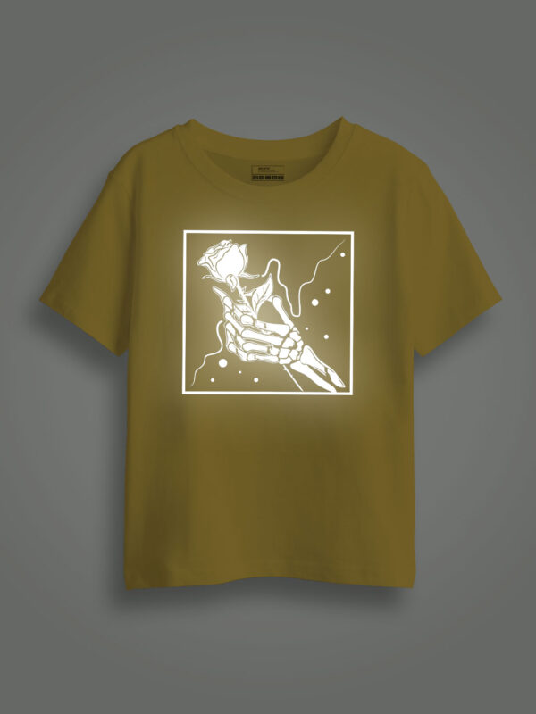 Rose in Sky Reflective Kids Glow Tshirt