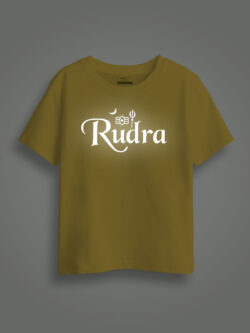 Rudra Name  Reflective Kids Glow Tshirt