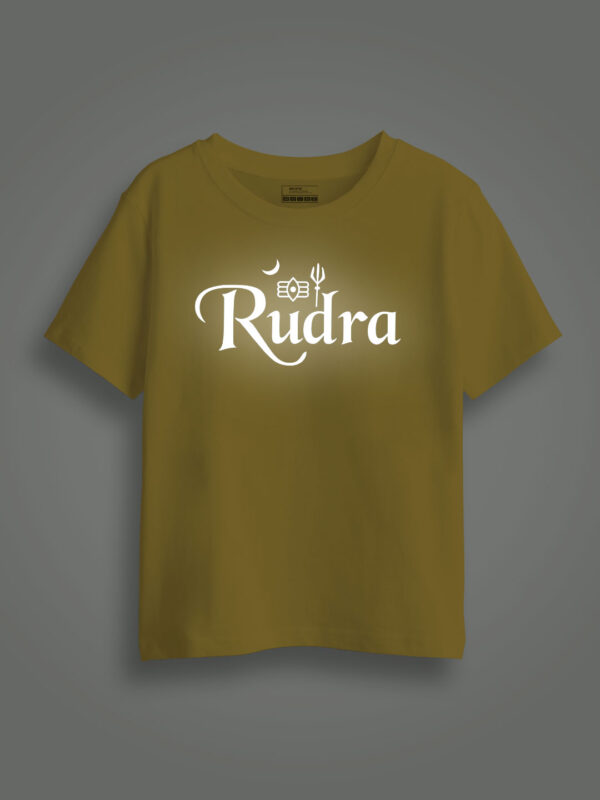 Rudra Name  Reflective Kids Glow Tshirt