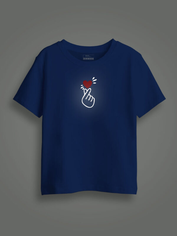 Koren Love Symbol Reflective Kids Glow Tshirt