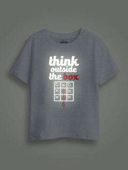 Think Out Side the Box Reflective Kids Glow Tshirt