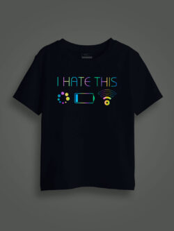 I Hate This Rainbow Reflective Kids Glow Tshirt