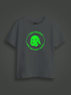 Cute Rabbit Like People Kids Glow Tshirt