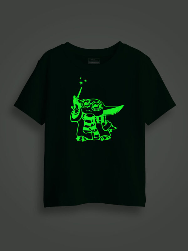 Magician Baby Yoda Kids Glow Tshirt