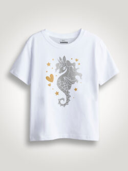 Seahorse Gold Printed Kids Tshirt