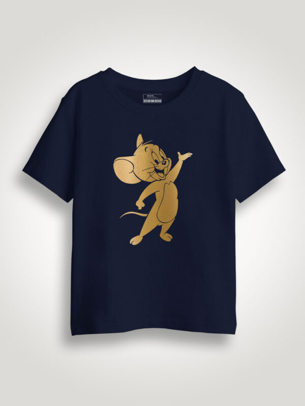 Cute Jerry Gold Printed Kids Tshirt