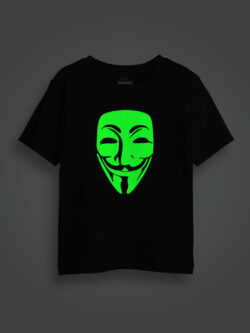 Hacker Face Kids Glow Tshirt