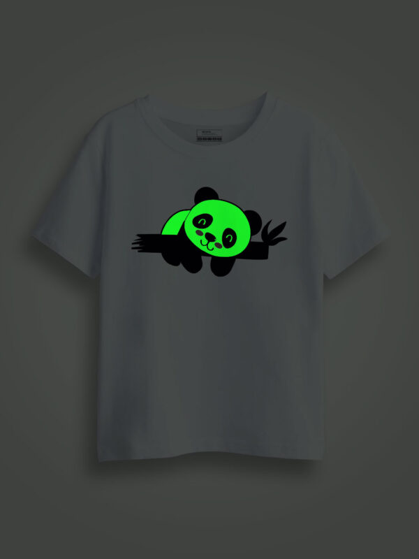 Cute Lazy Panda Kids Glow Tshirt