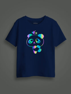 Lovely Panda Rainbow Reflective Kids Glow Tshirt