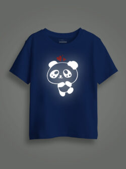 Lovely Panda Reflective Kids Glow Tshirt