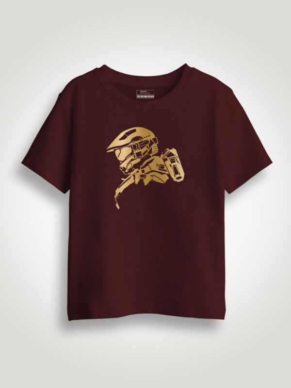 Halo Master Chief Gold Printed Kids Tshirt