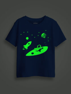 Astronaut Rest in Sky Kids Glow Tshirt