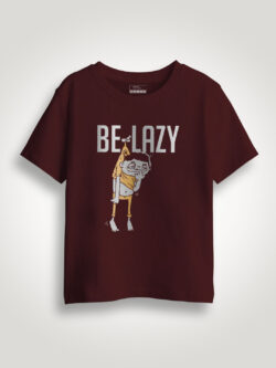 Be Lazy Gold Printed Kids Tshirt