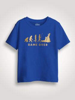 Game Over Gold Printed Kids Tshirt