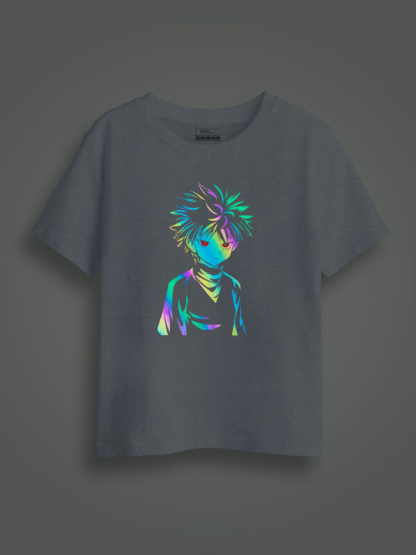 Killua Zoldyck Rainbow Reflective Kids Glow Tshirt