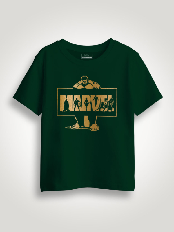 Hulk Marvel Gold Printed Kids Tshirt