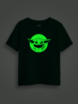 Cute Baby Yoda Kids Glow Tshirt