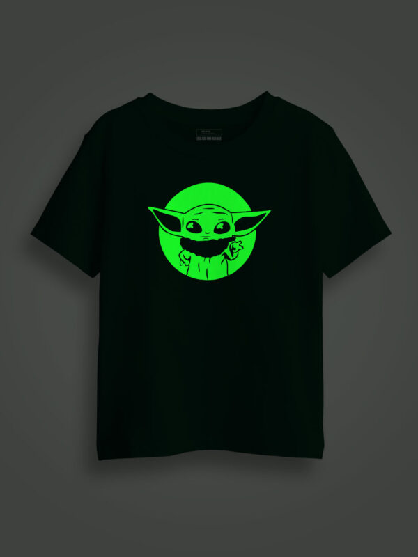 Cute Baby Yoda Kids Glow Tshirt