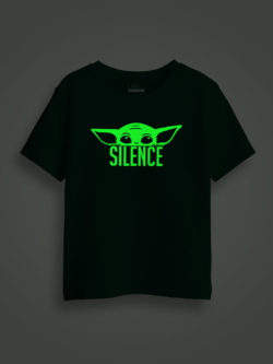 Slience Yoda Kids Glow Tshirt