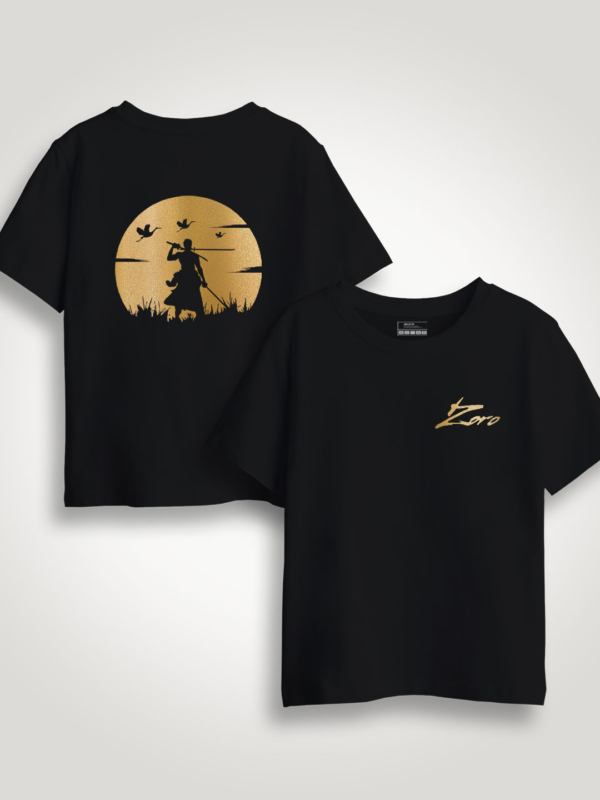 Zoro Gold Printed Kids Tshirt