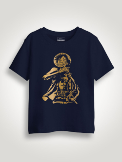 Monkey D.Luffy Gold Printed Kids Tshirt