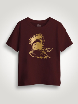 Naruto Uzumaki Gold Printed Kids Tshirt