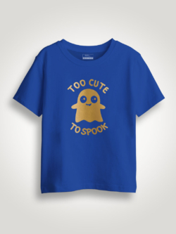 Cute Ghost Gold Printed Kids Tshirt