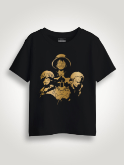 Anime Group Gold Printed Kids Tshirt