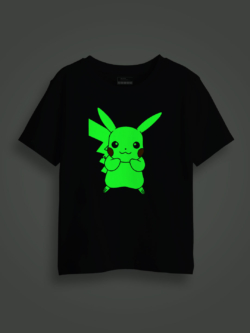 Cute Pickachu Kids Glow Tshirt