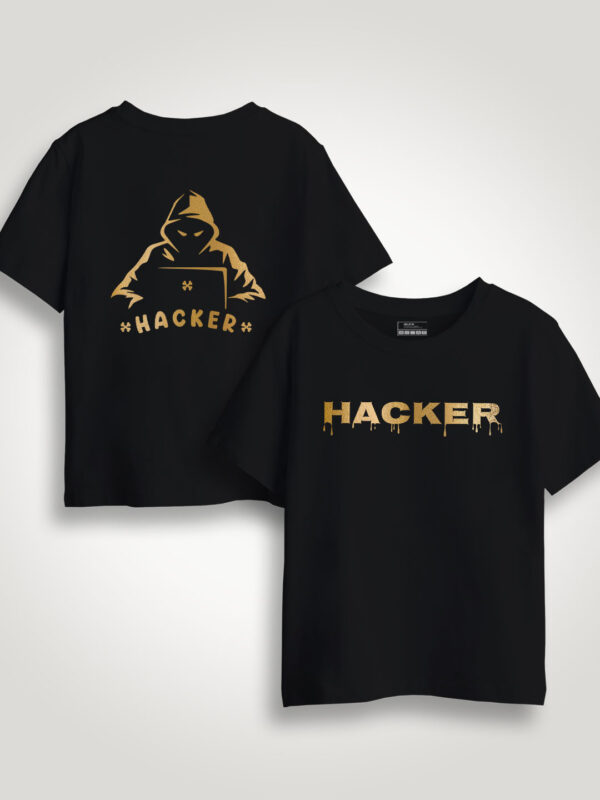 Hacker Gold Printed Kids Tshirt