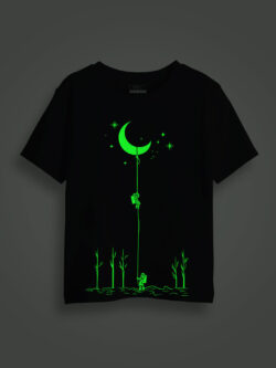 Astronaut and Moon Kids Glow Tshirt