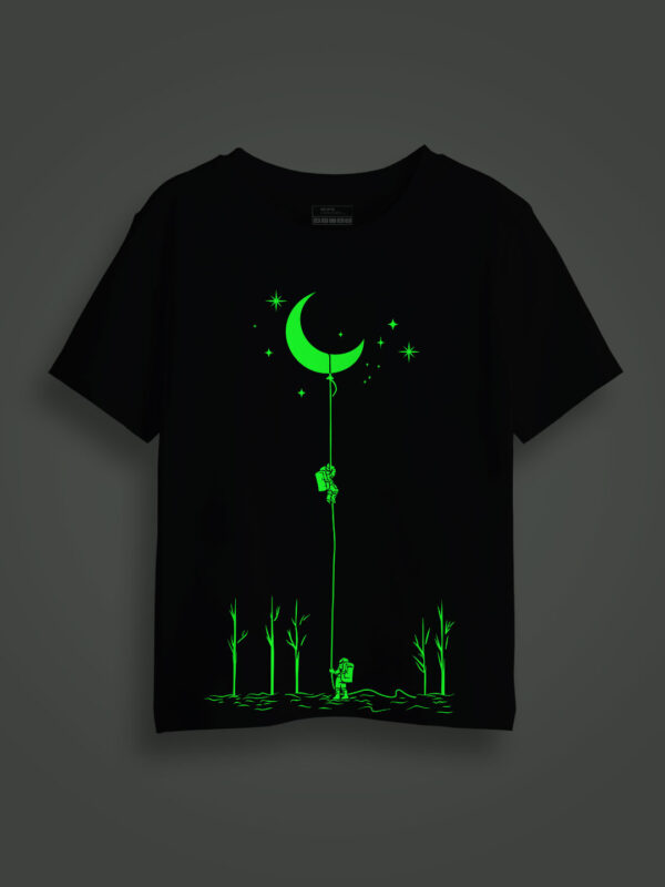 Astronaut and Moon Kids Glow Tshirt