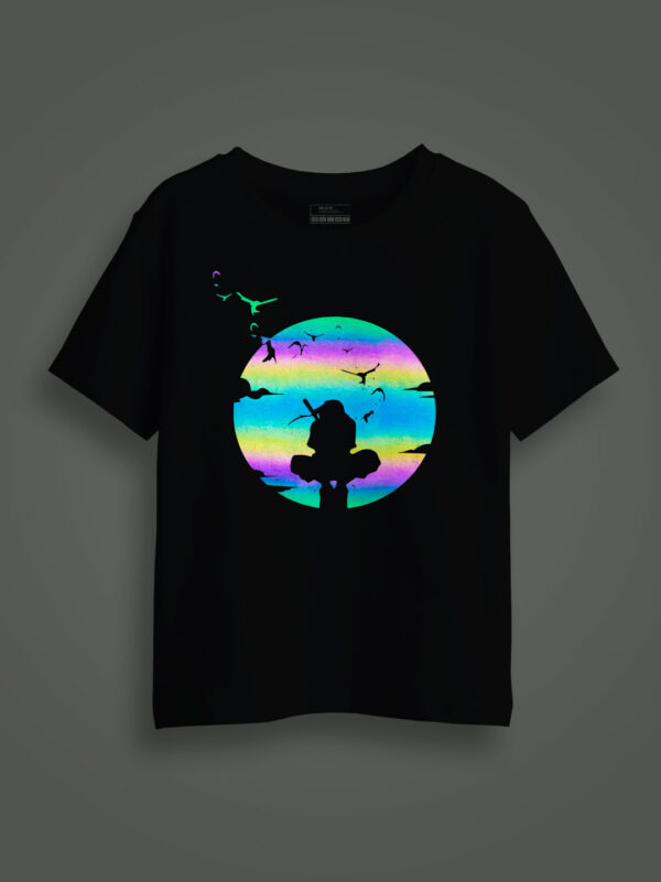 Naruto Rainbow Reflective Kids Glow Tshirt