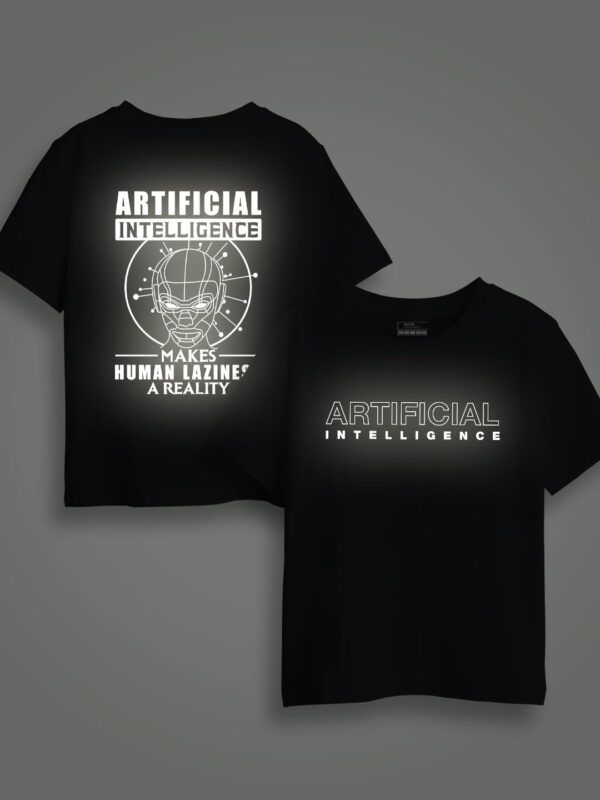 Artificial Inteligence Reflective Kids Glow Tshirt