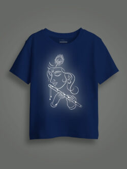 Flute Krishna Reflective Kids Glow Tshirt