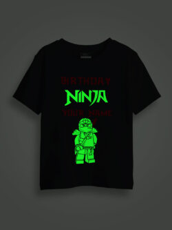 Birthday Ninja Kids Glow Tshirt