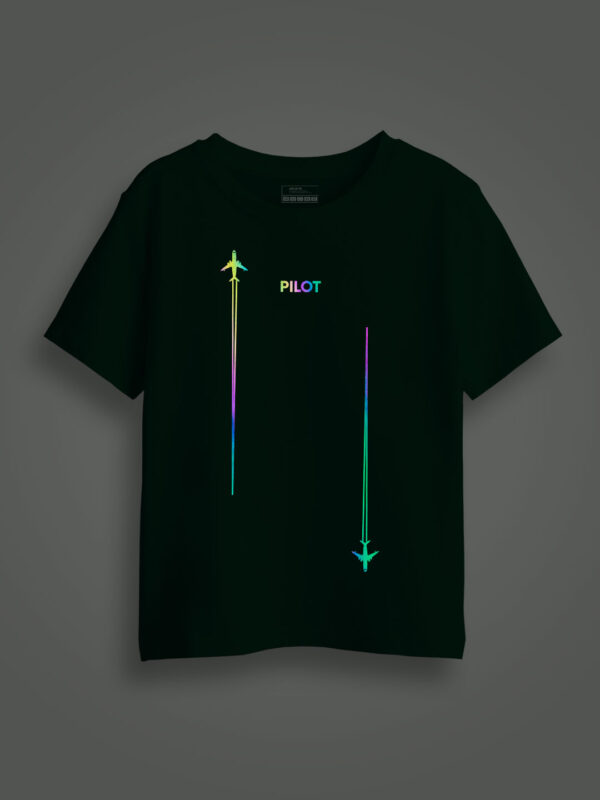 Pilot Rainbow Reflective Kids Glow Tshirt