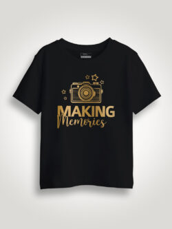 Making Memories Gold Printed Kids Tshirt