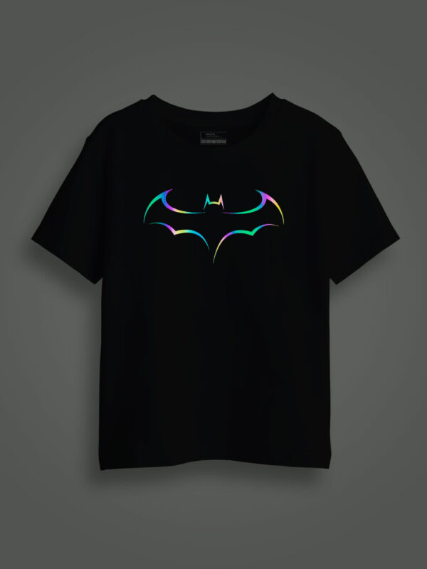 Batman Rainbow Reflective Kids Glow Tshirt