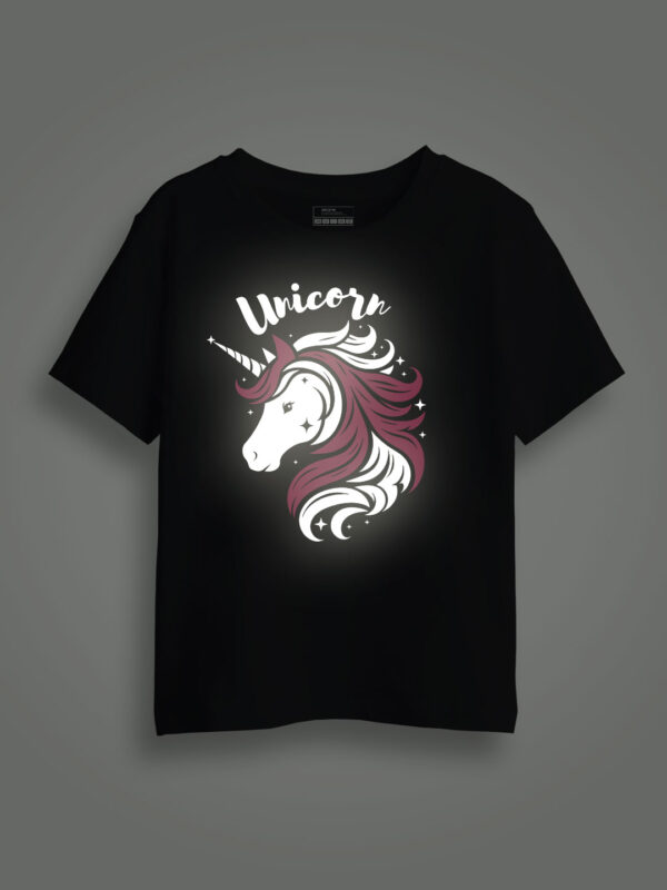 Unicorn Reflective Kids Glow Tshirt