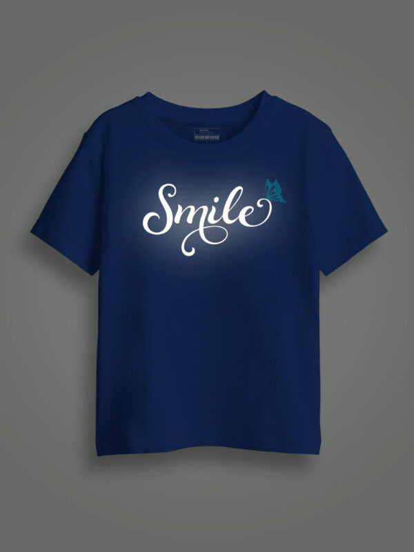 Smile Butterfly Reflective Kids Glow Tshirt