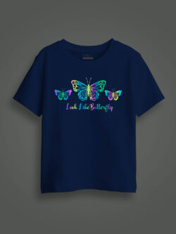 Look Like Butterfly Rainbow Reflective Kids Glow Tshirt