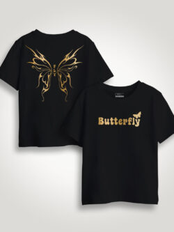 Butterfly Wings Gold Printed Kids Tshirt