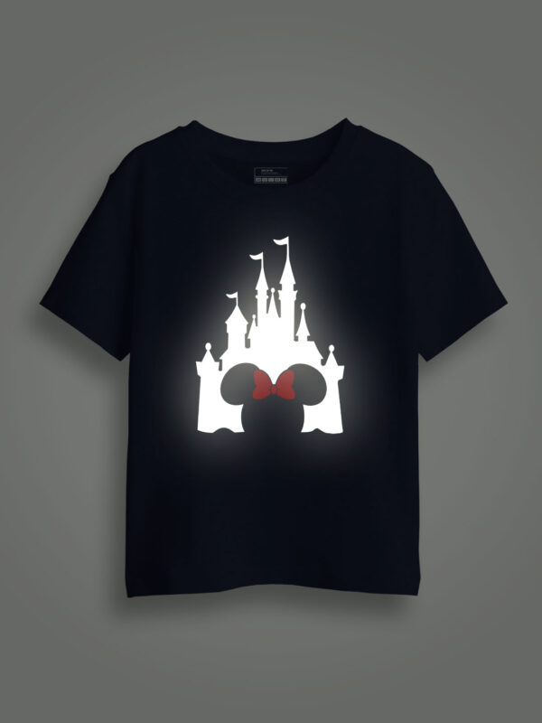 Disney Minni Castle Reflective Kids Glow Tshirt