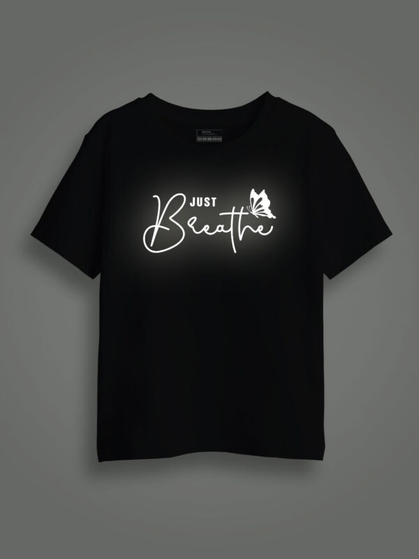 Just Breath Butterfly Reflective Kids Glow Tshirt